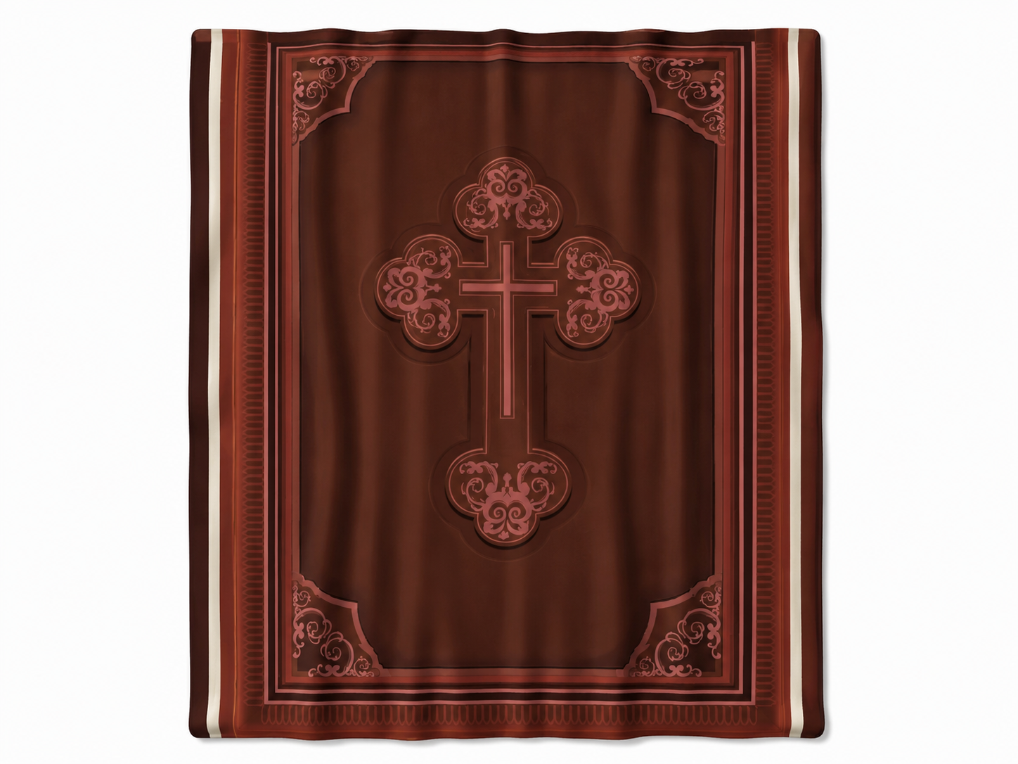 Sacred Bible Cross Soft Flannel Blanket