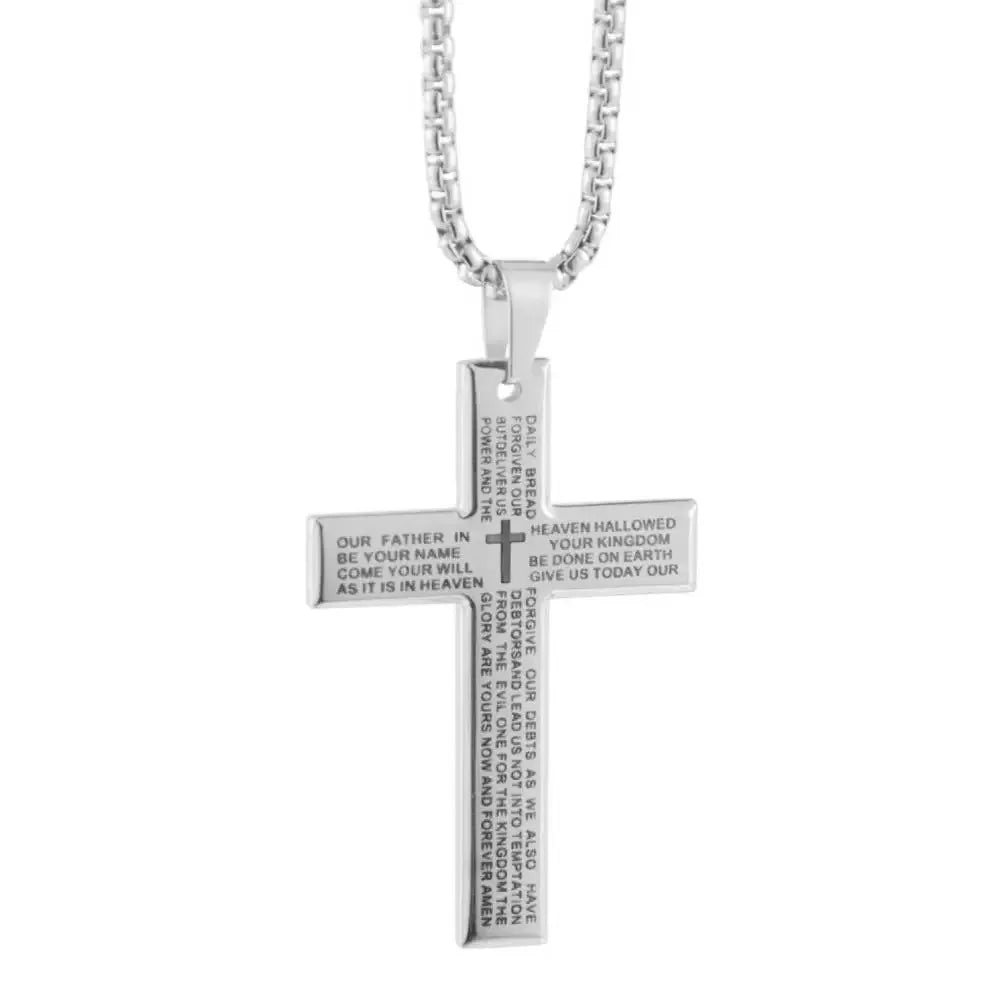 Lord's Prayer Cross Necklace