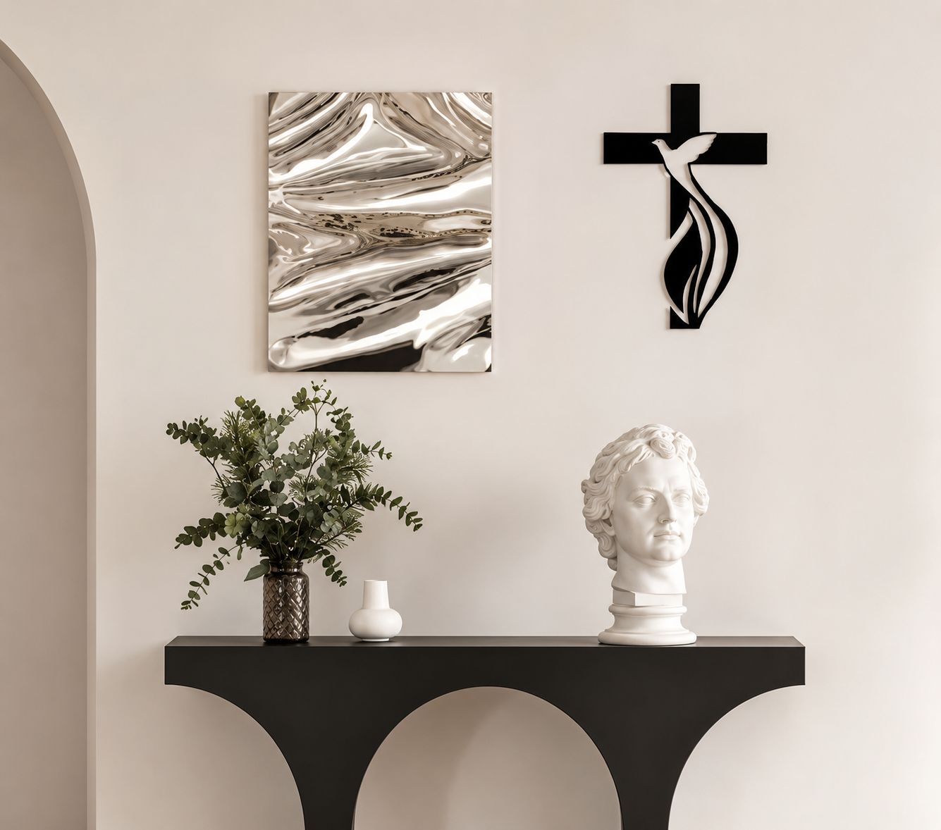Flying Dove and Cross Wall decor