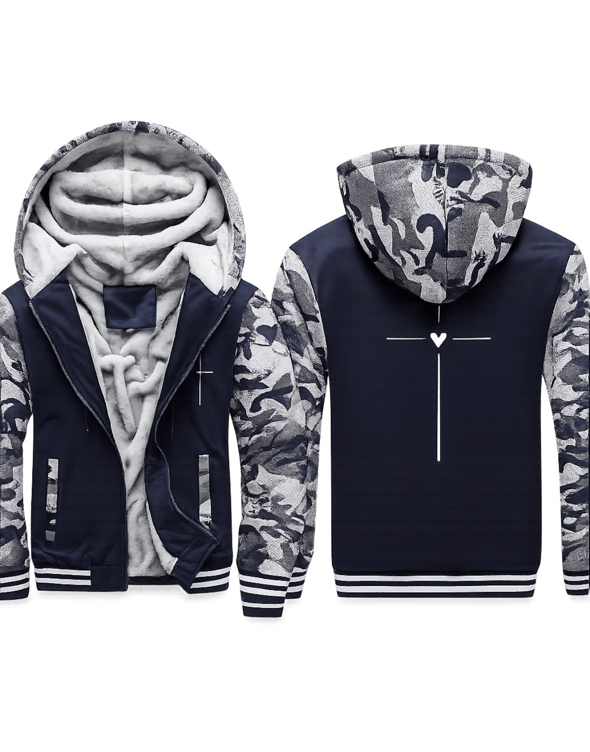 Love Cross Fleece Coat