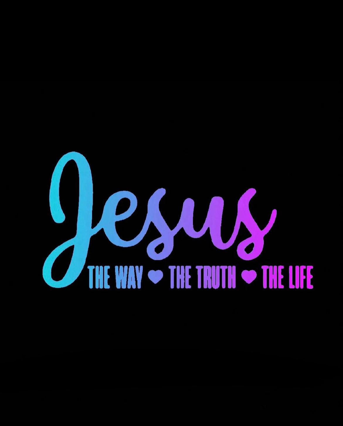 The Way, The Truth, The Life Heart Car Sticker