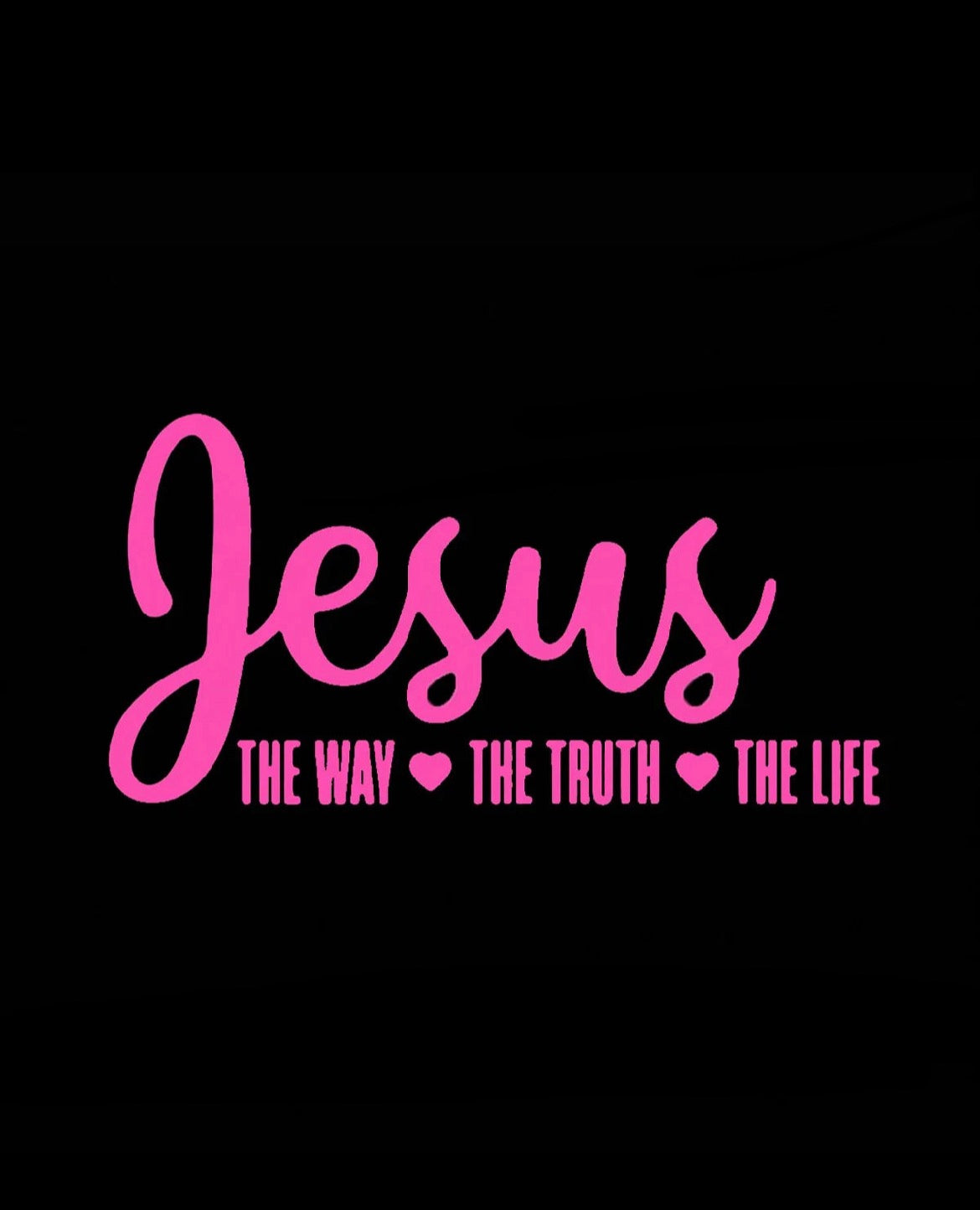 The Way, The Truth, The Life Heart Car Sticker