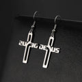 Bold JESUS Drop Earrings