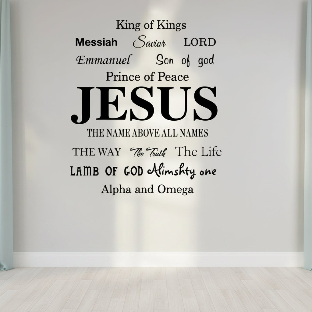 Names of Jesus Wall Decal