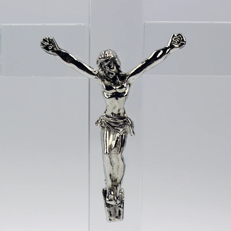 LED Crystal Jesus Cross Statue