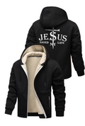 Jesus Saved My Life Sherpa Jacket