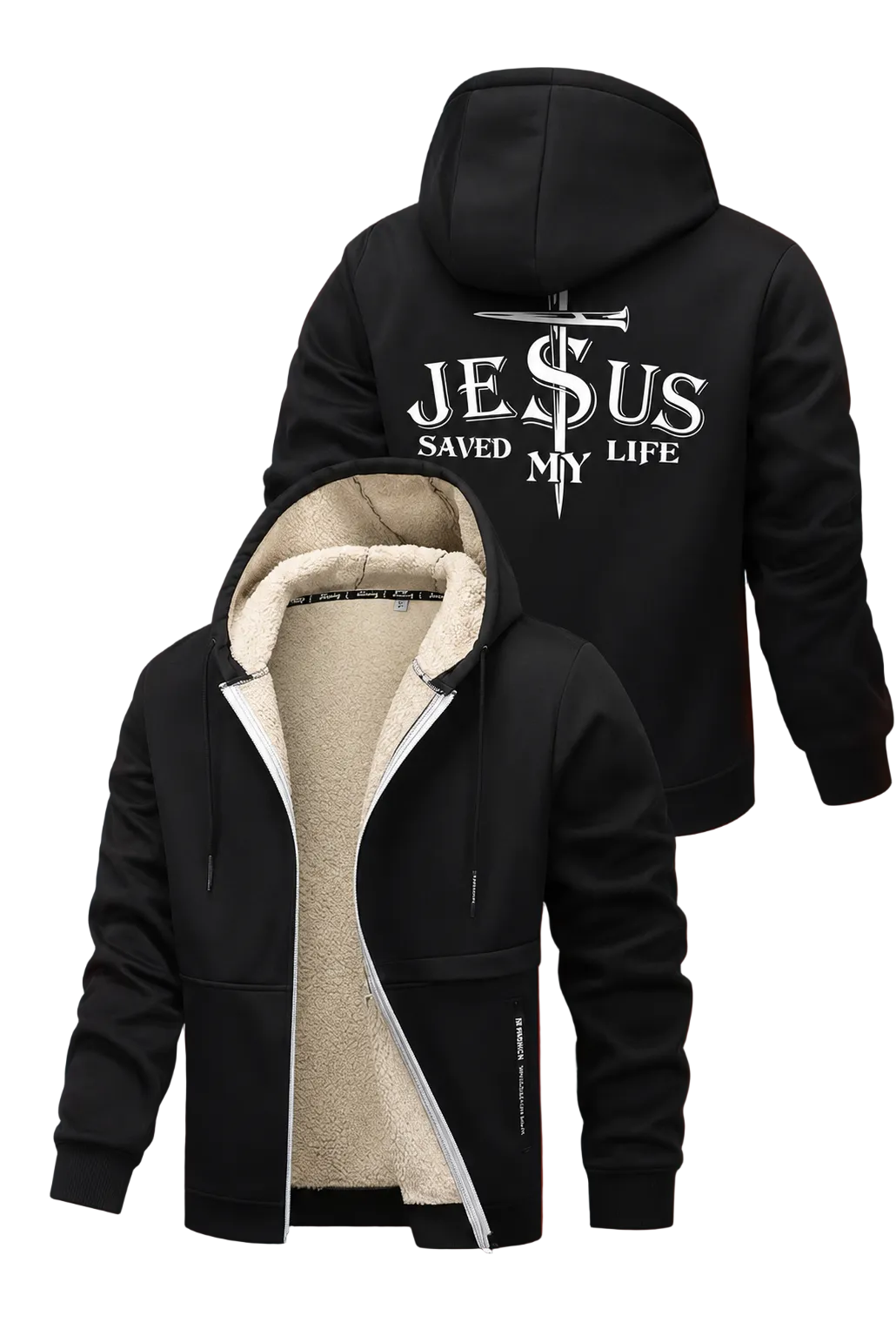 Jesus Saved My Life Sherpa Jacket