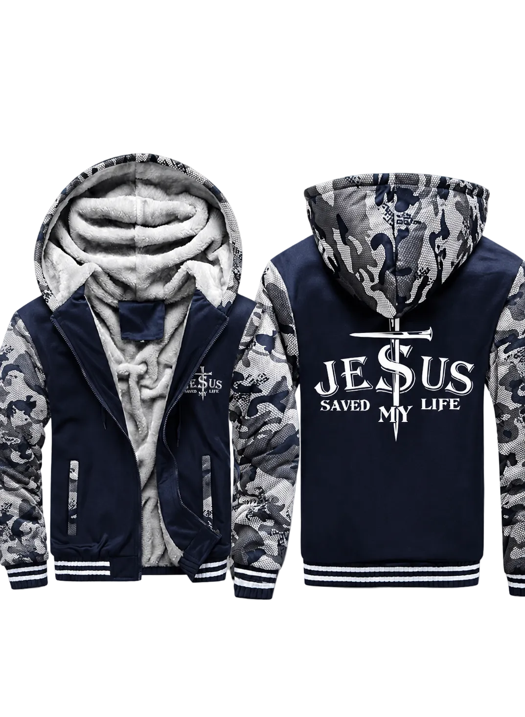 JESUS SAVED MY LIFE Fleece Coat