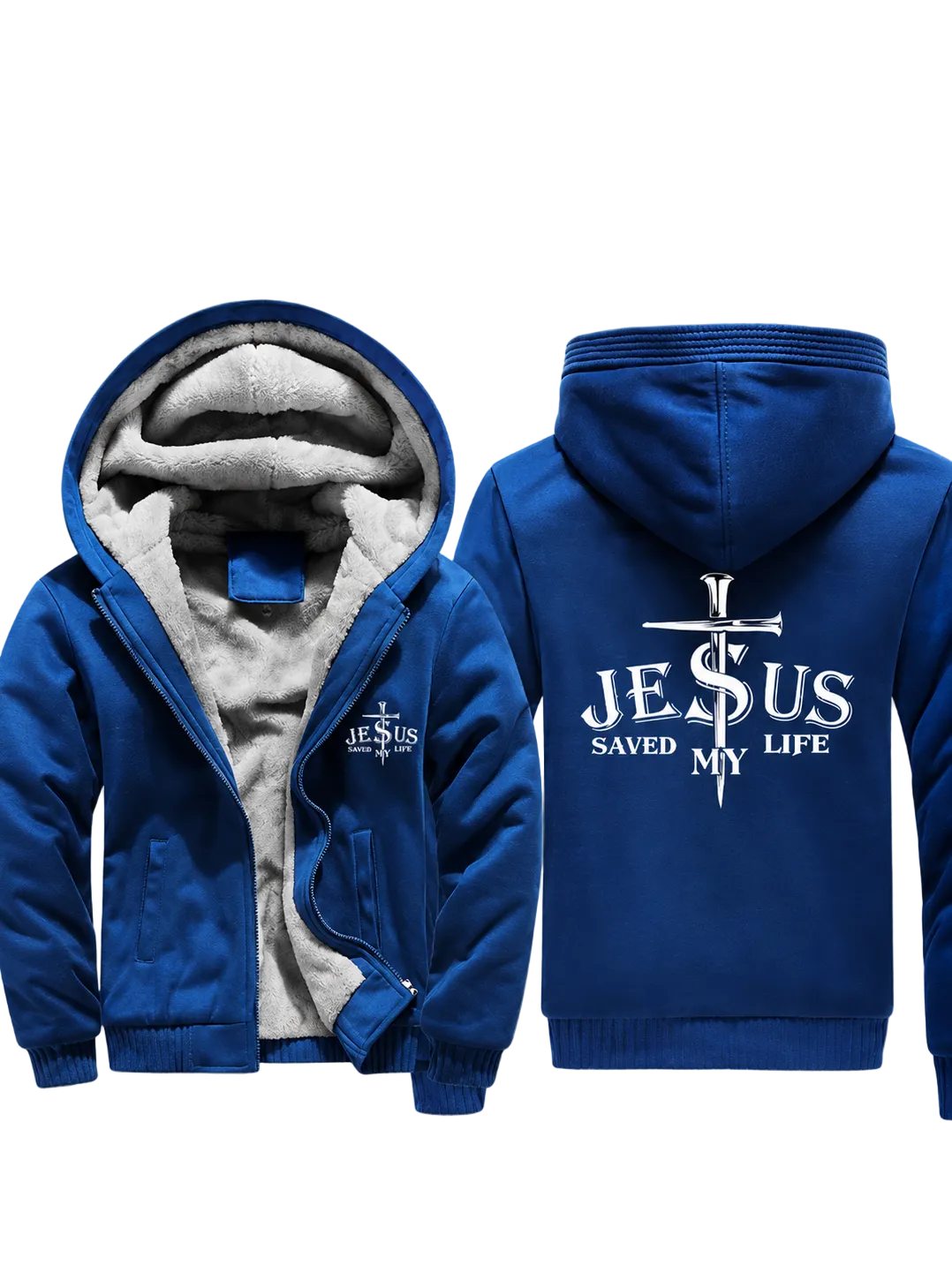 JESUS SAVED MY LIFE Fleece Coat