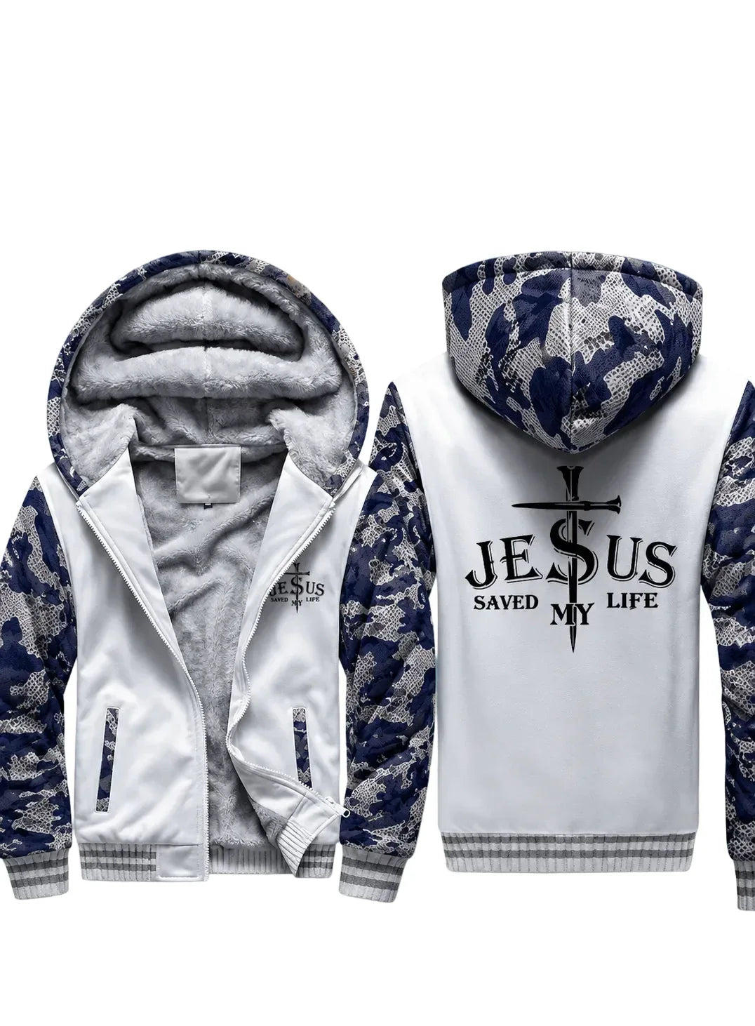 JESUS SAVED MY LIFE Fleece Coat