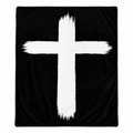 Painted Cross Soft Flannel Blanket