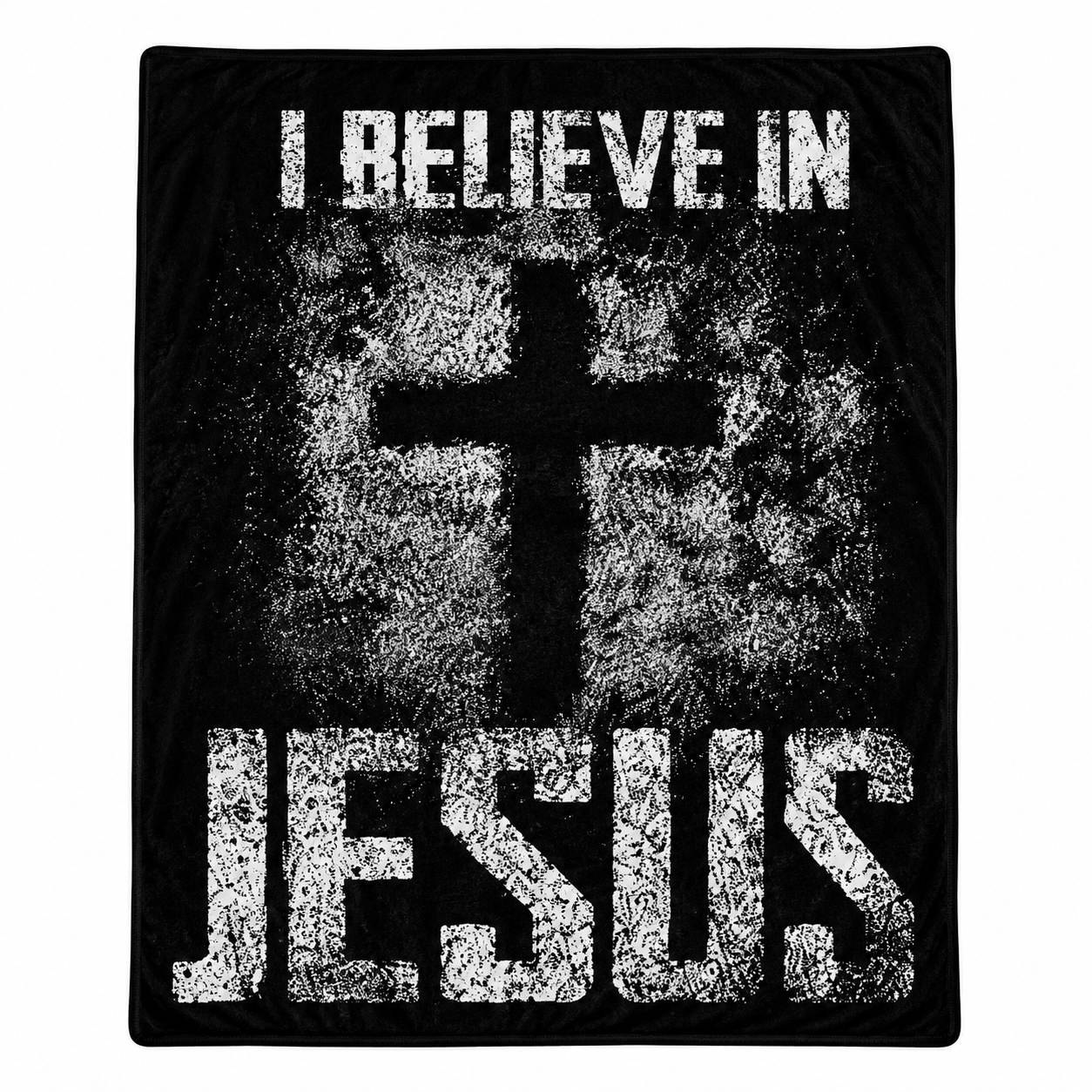 I BELIEVE IN JESUS Soft Flannel Blanket