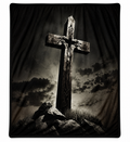 Cross on the Hill Soft Flannel Blanket