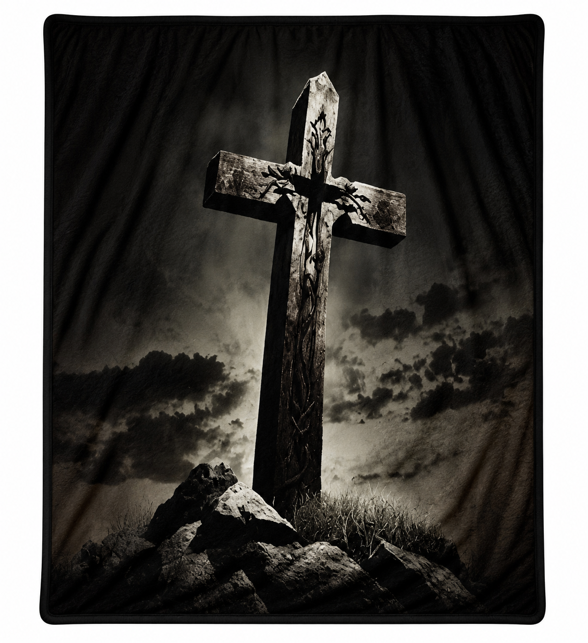 Cross on the Hill Soft Flannel Blanket