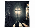 Cross in Sanctuary Soft Flannel Blanket
