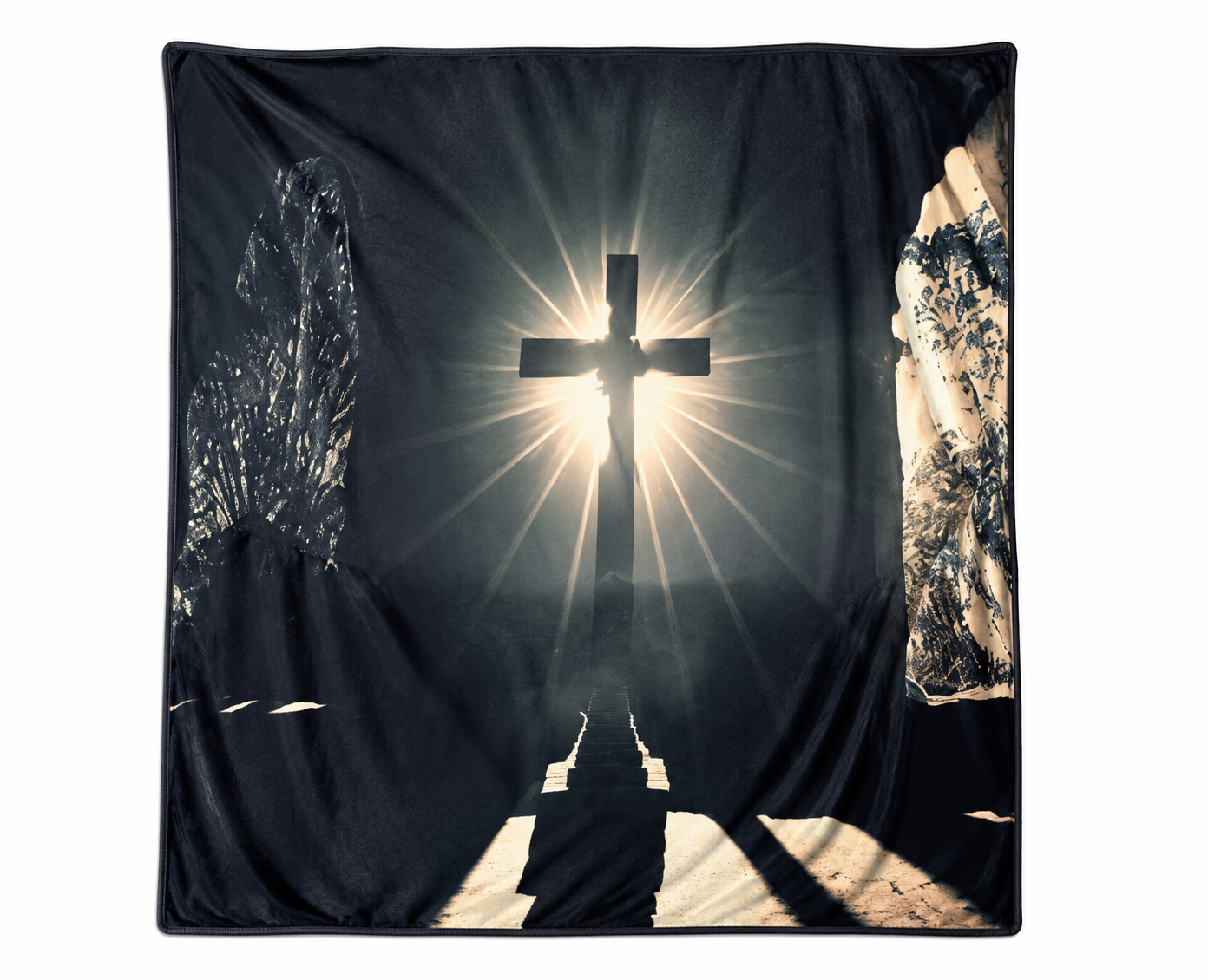 Cross in Sanctuary Soft Flannel Blanket