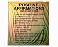 Positive Affirmations Soft Flannel Blanket