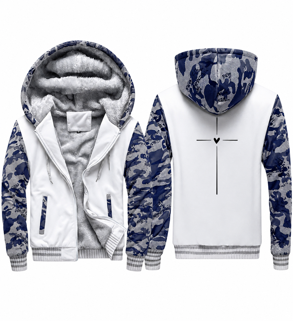 Love Cross Fleece Coat