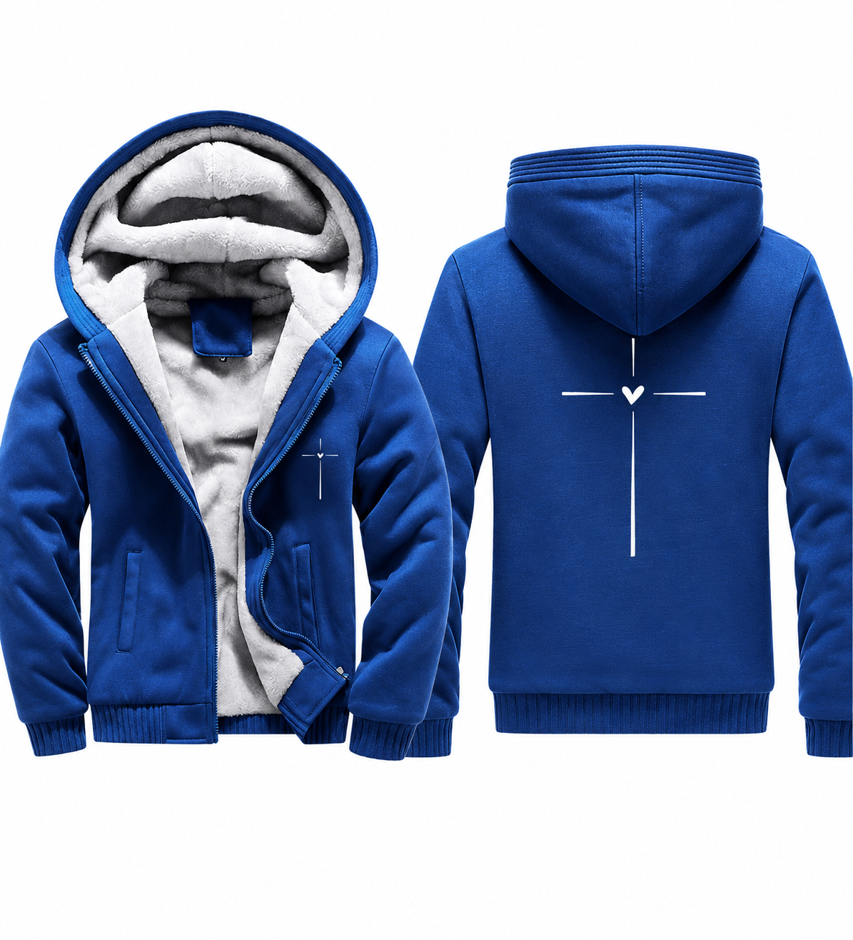 Love Cross Fleece Coat