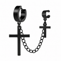 Chained Double Cross Earrings