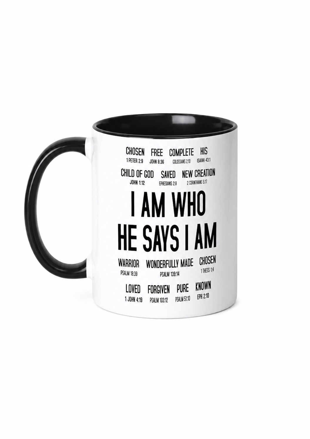 I Am Who He Says I Am Mug