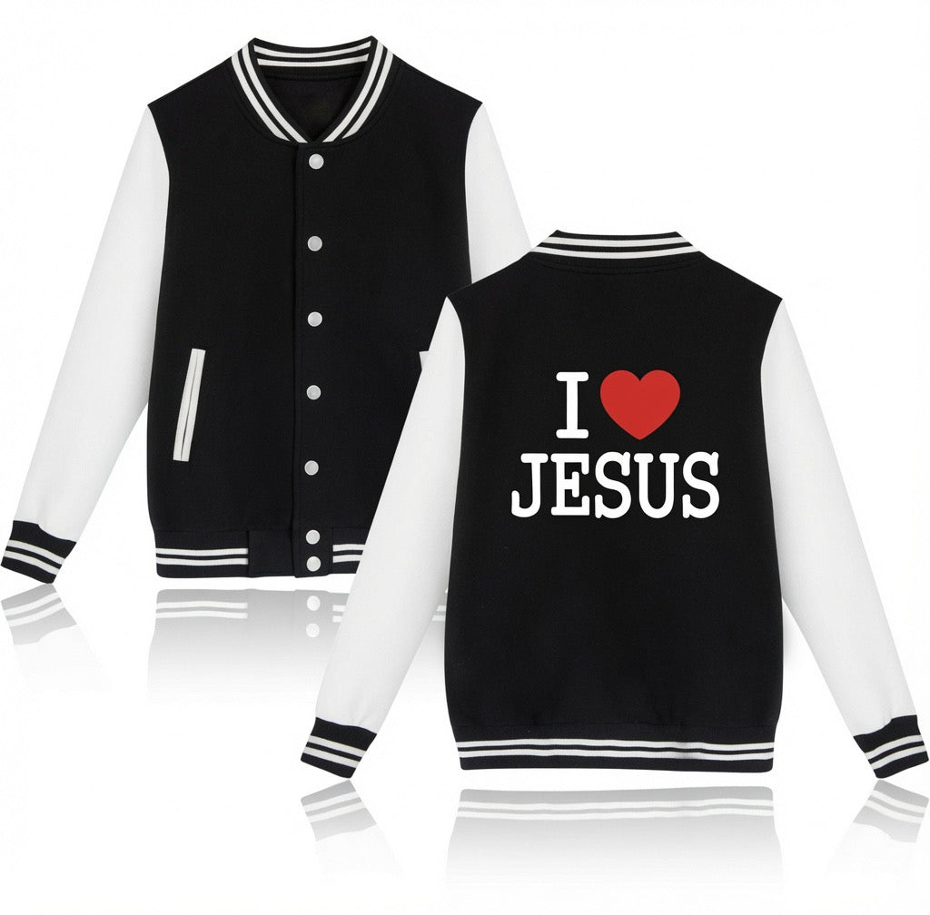 I Love Jesus Varsity Jacket