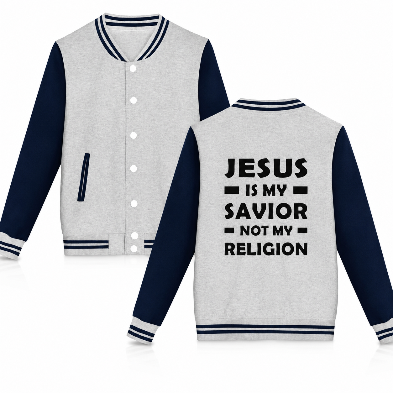 Jesus Is My Savior Not My Religion Varsity Jacket