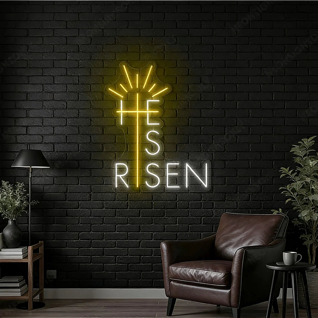 He Is Risen Neon Sign