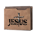 Retro JESUS Print Design Short Wallet