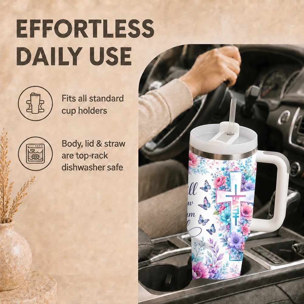 Floral Cross Scripture Tumbler Collection