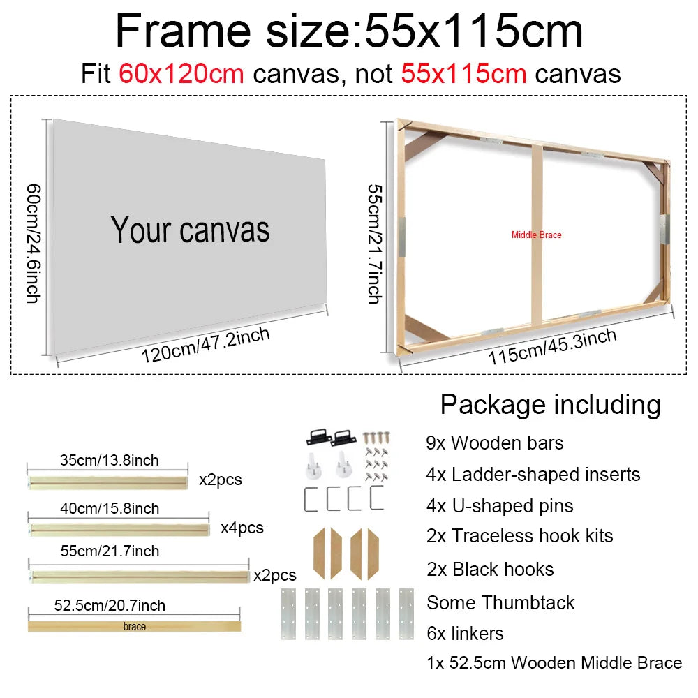 Wood Canvas Stretcher Frame Kit