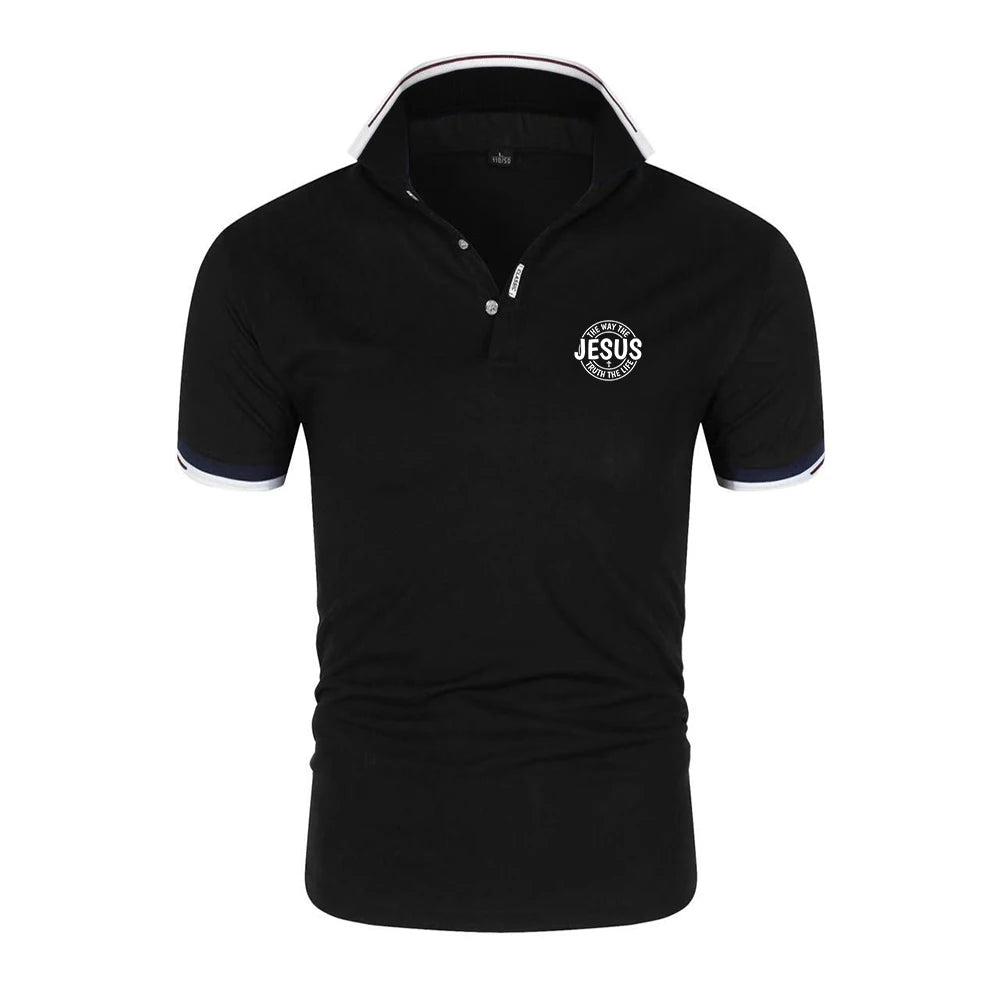 Jesus — The Way, The Truth, The Life Stripe Polo shirt