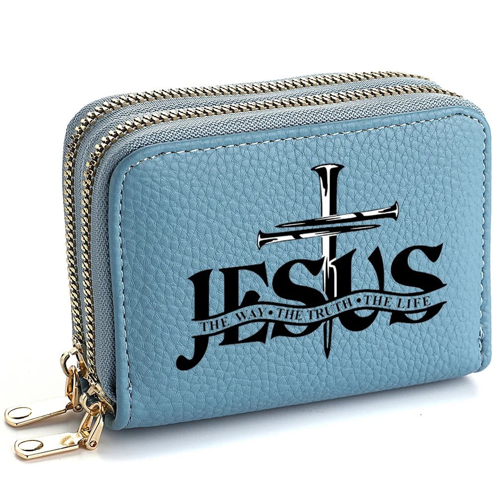JESUS The Way The Truth The Life leather accordion wallet Collection