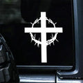 Wreath Cross Car Sticker