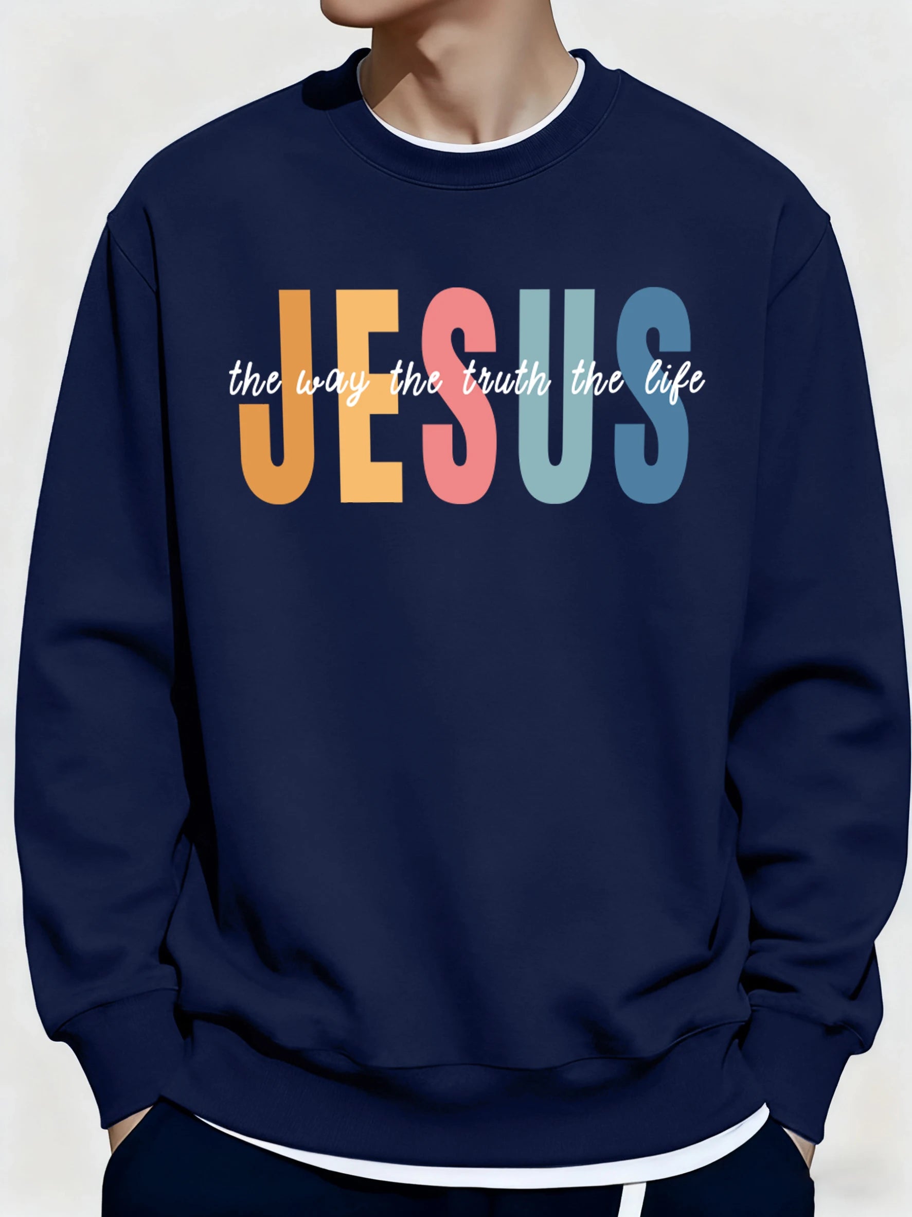Jesus Color Letter Pullover Collection