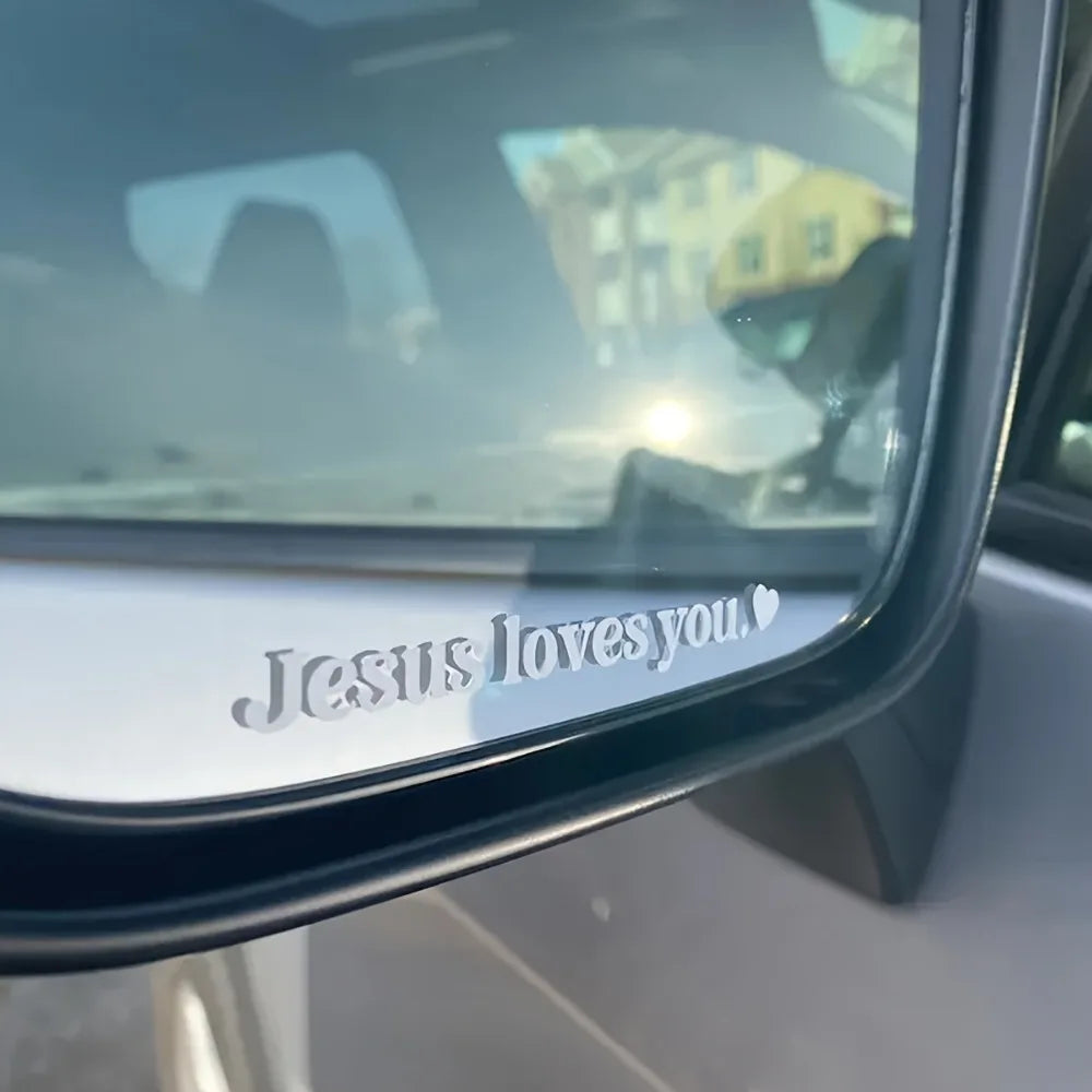 Jesus Loves You Car Sticker