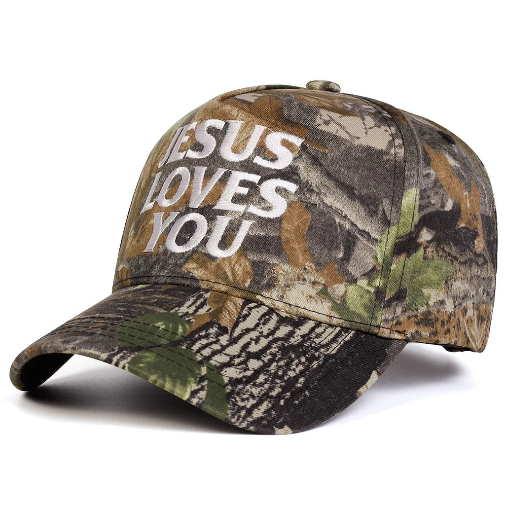 Jesus Loves You Embroidered Baseball Cap