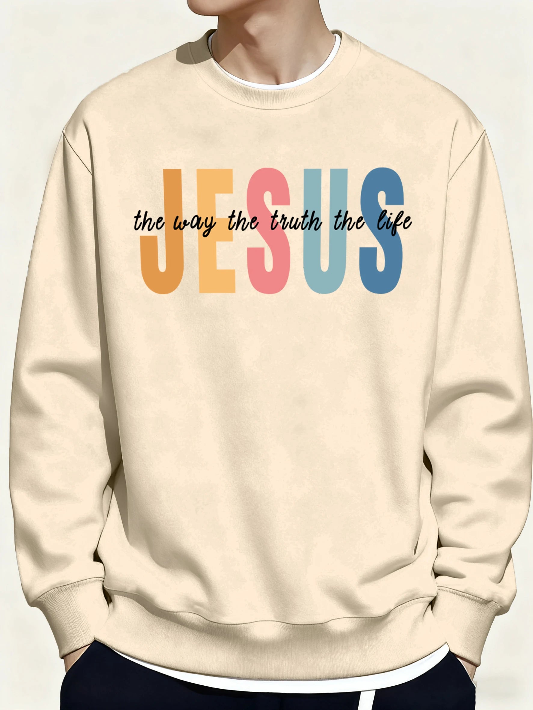 Jesus Color Letter Pullover Collection