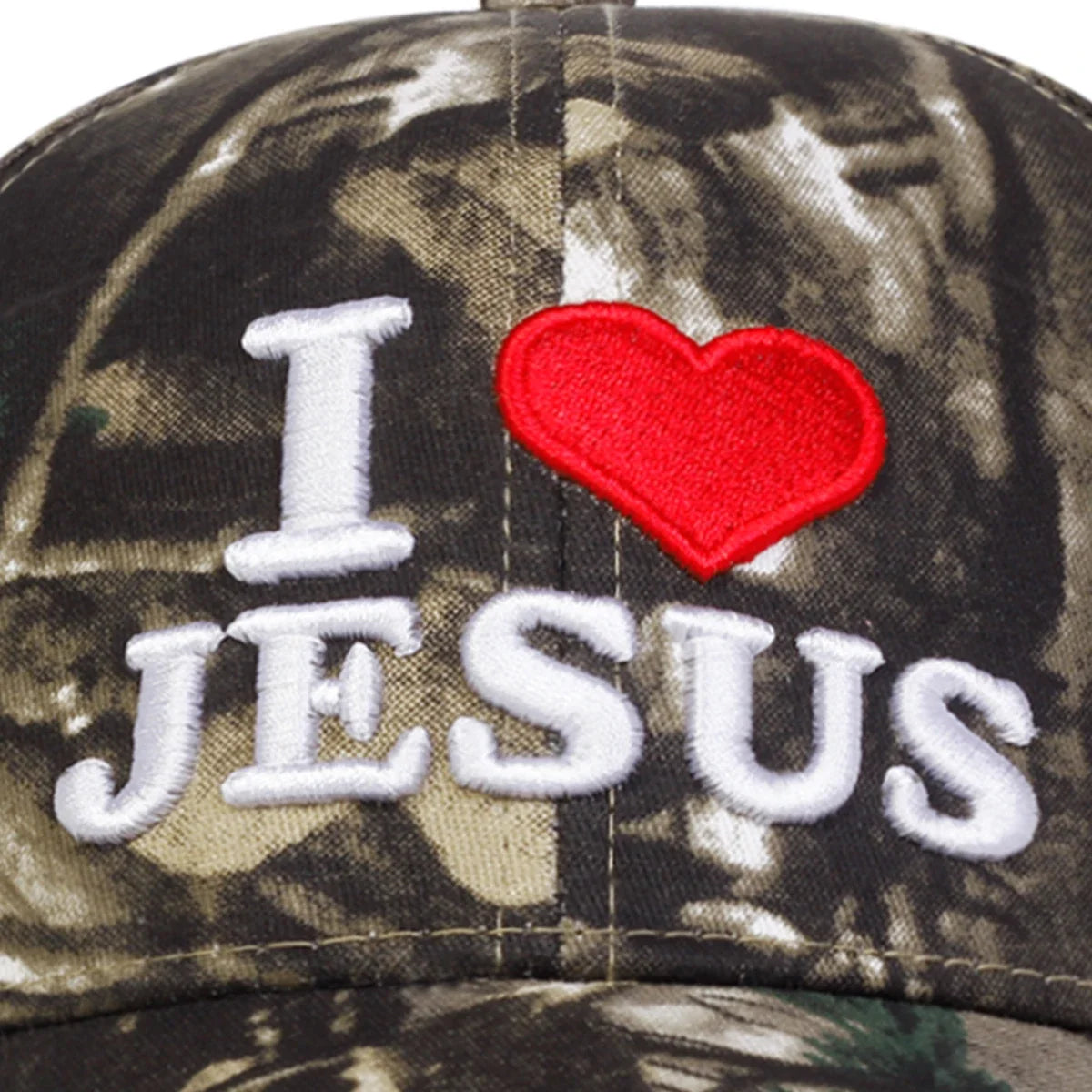 I Love Jesus Camo Cap