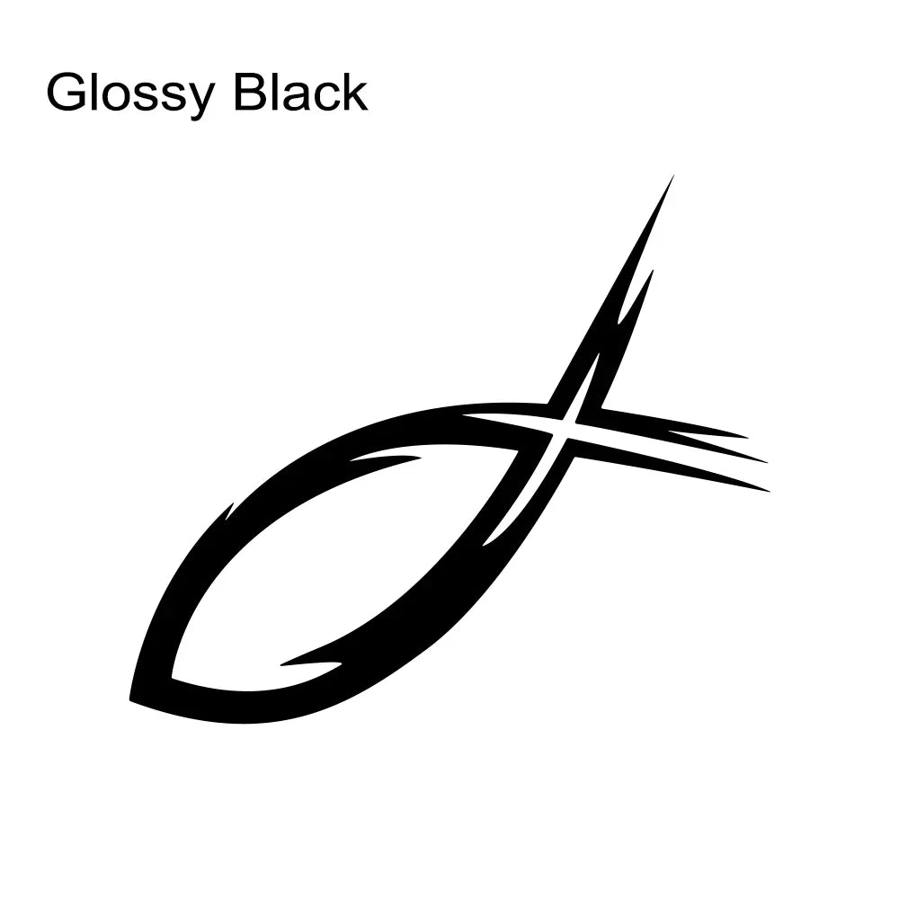 Tribal Ichthys Symbol Car Sticker