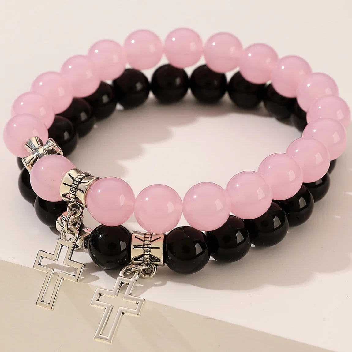 2-Piece Crystal Beaded Bracelets