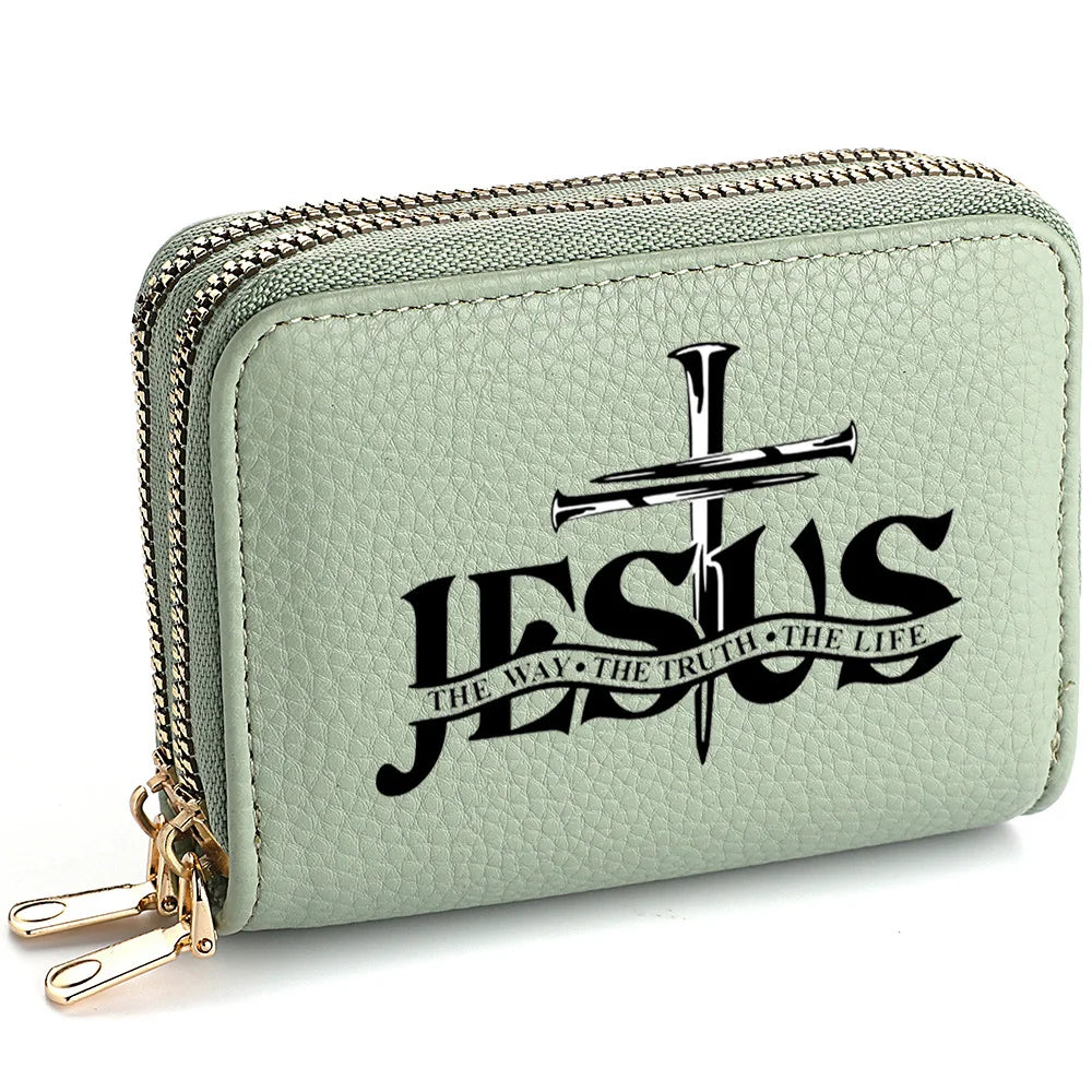 JESUS The Way The Truth The Life leather accordion wallet Collection