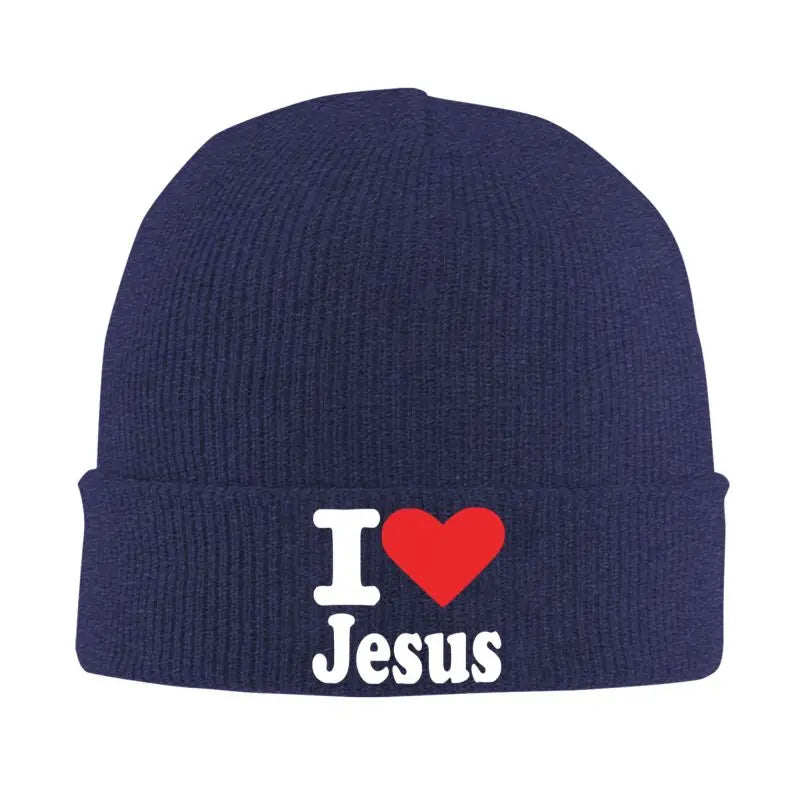 I Love Jesus Knit Beanie