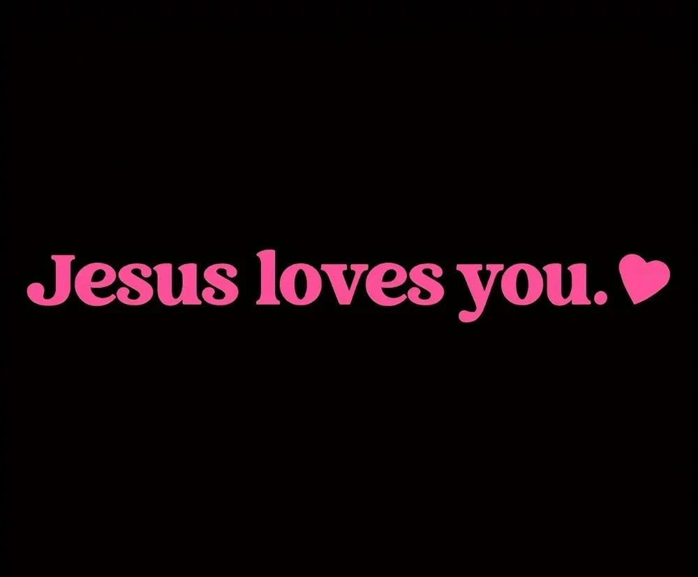 Jesus Loves You Car Sticker