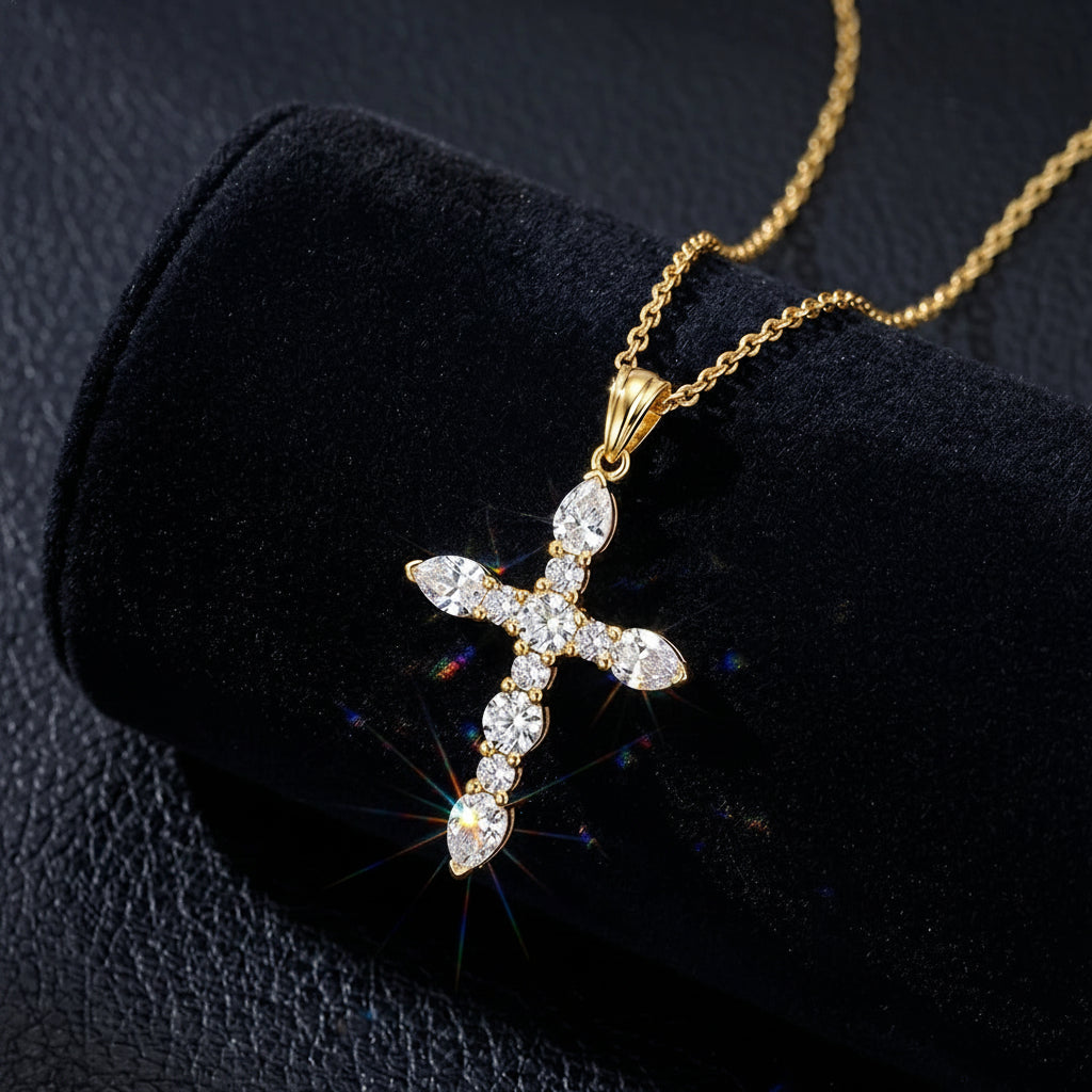 Diamond Cross Pendant Necklace