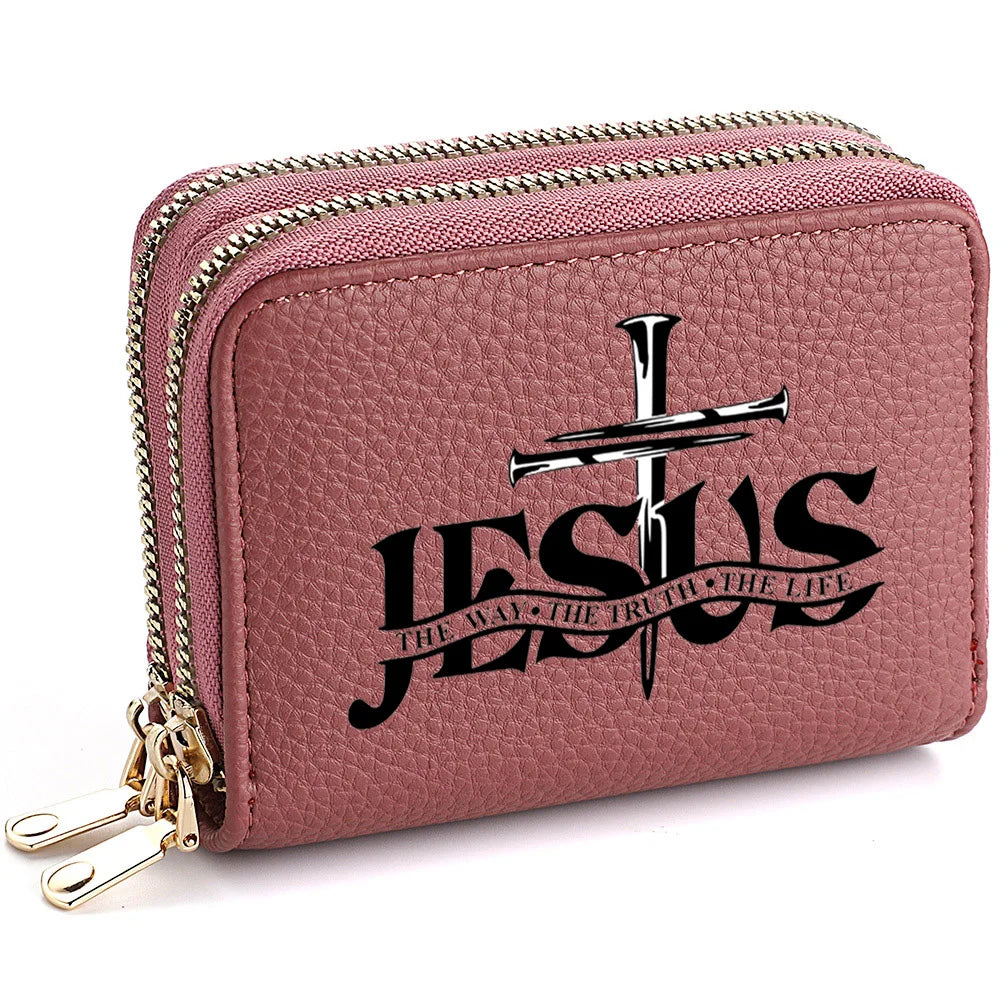 JESUS The Way The Truth The Life leather accordion wallet Collection