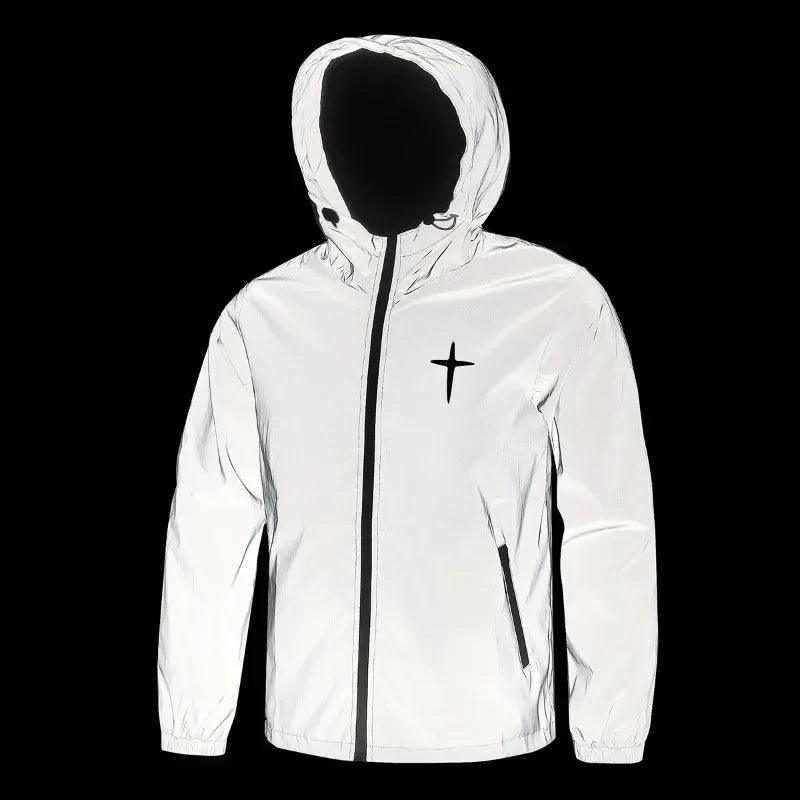 Reflective Fashion Cross Windbreaker
