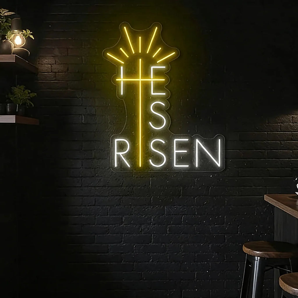 He Is Risen Neon Sign