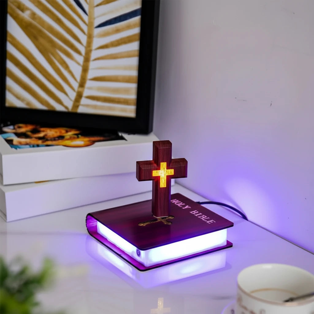 Anti-Gravity Levitating Cross LED Lamp