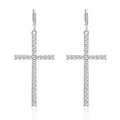 Rhinestone Cross Drop Earrings